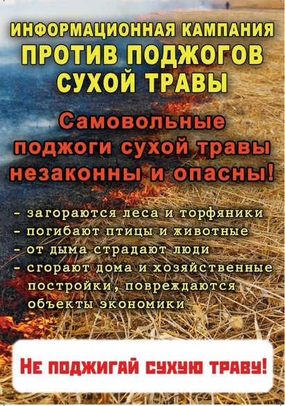 Не поджигай сухую траву! Не поджигай сухую траву!